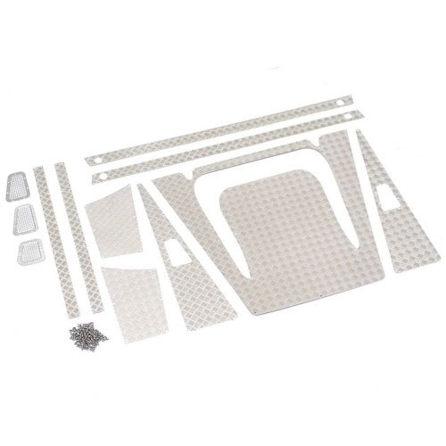 [#TRC/302220S] Stainless Steel Diamond Plate Accessories Pack (Silver) for Defender Wagon D90/D110 (for 302214 &amp; 302223)