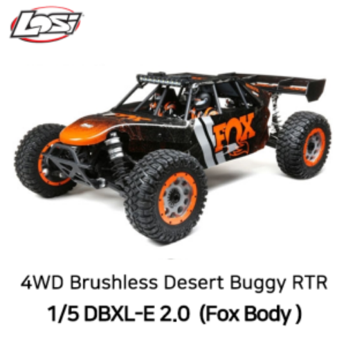 [LOS05020V2T1] 최신형 LOSI 1:5 DBXL-E 2.0 4WD Brushless Desert Buggy RTR with Smart, Fox Body