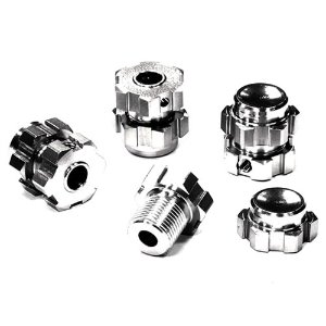 [#T4132SILVER] [4개입] Billet Machined Wheel 17mm Hex Adapter(4) +0mm Offset for 1/10 E-Revo &amp; Revo 3.3