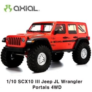 [AXI03003T2] (지프 JL 랭글러-조립완료버전) SCX10III Jeep JLU Wrangler w/Portals,Orange:1/10 RTR