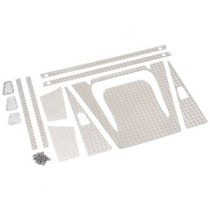 [#TRC/302220S] Stainless Steel Diamond Plate Accessories Pack (Silver) for Defender Wagon D90/D110 (for 302214 &amp; 302223)