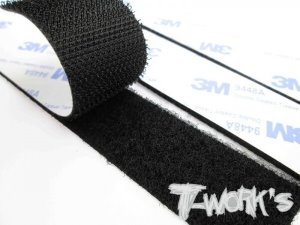 [TA-076]Black Adhesive Velcro Tape 25mm x 150mm (3pcs.)