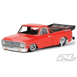[3557] 1972 Chevy C-10 Clear Body for Slash 2wd Drag Car &amp; AE DR10 (with trimming)