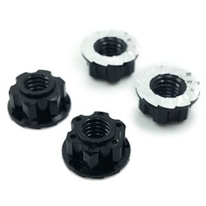 [j매장입고][#YA-0448BK] 4mm Aluminium Wheel Flange Lock Nut 4pcs For RC Car Black