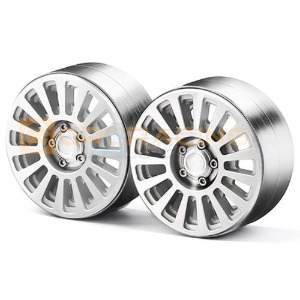 [#GRC/G138US] [2개] 1.9 Aluminum Beadlock Wheel for RC Crawler (Silver)