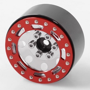 [#Z-W0225] [4개입] TRO 1.7&quot; Stamped Steel Beadlock Wheels (Red/Chrome) (for Marlin Crawler)