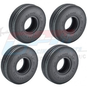 [#TRX4MZSP23A-BK] [4개입] 1.0 Inch High Adhesive Crawler Rubber Tires w/Foam Inserts (Traxxas TRX-4M｜크기 56 x 19.5mm)