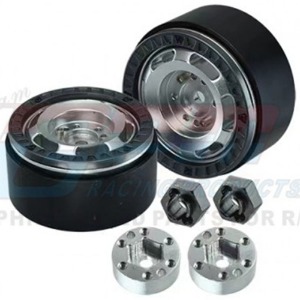 [#TRX4MZSP1153-BK] [2개입] Aluminum 1.33 Inch Beadlock Wheel Rims Set (6 Poles) (트랙사스 TRX-4M)