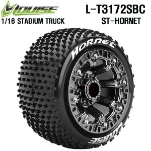 [L-T3172SBC] ST-HORNET 2.2인치 Stadium Truck Tire Soft / Black Chrome Spoke Rim / Mounted 12mm HEX (반대분, 본딩완료)