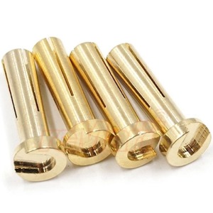 [#WPT-0128] [4개입] 5x18mm Gold Male Bullet Plug