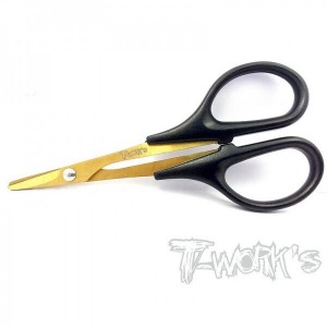 [TT-021]Titanium Nitride Lexan Curved Scissor