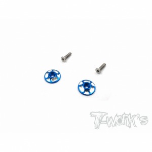 [TO-190B]1/8 Light Weight Aluminum Wing Washer 2 pcs. ( Blue )