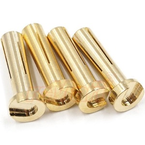 [#WPT-0127] [4개입] 4x18mm Gold Male Bullet Plug