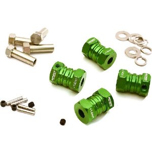 [#C27013GREEN] [4개 한대분] 12mm Hex Wheel (4) Hub +14mm Offset for 1/10 Scale Truck &amp; Buggy