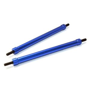 [#C26688BLUE] Billet Machined 85mm Aluminum Linkages (2) M3 Threaded for 1/10 Scale Crawler